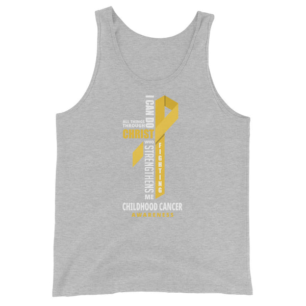 Men's Childhood Cancer Christ Tank Top - JohnVsGBMAthletic HeatherXS