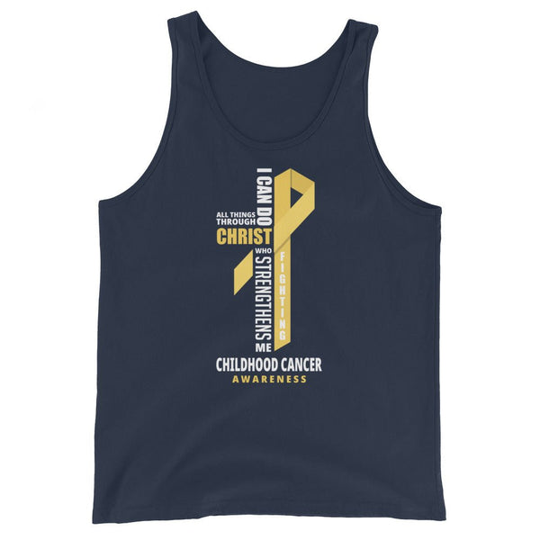 Men's Childhood Cancer Christ Tank Top - JohnVsGBMNavyXS