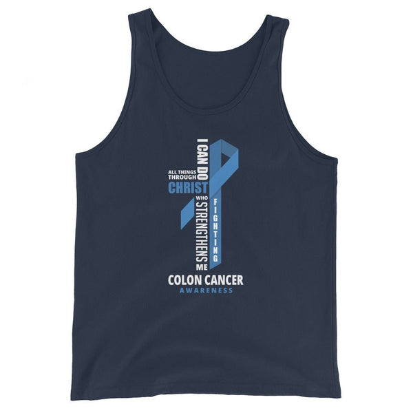 Men's Colon Cancer Christ Tank Top - JohnVsGBMNavyXS