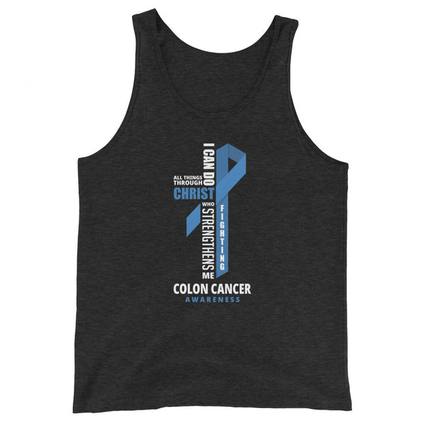 Men's Colon Cancer Christ Tank Top - JohnVsGBMCharcoal - Black TriblendXS
