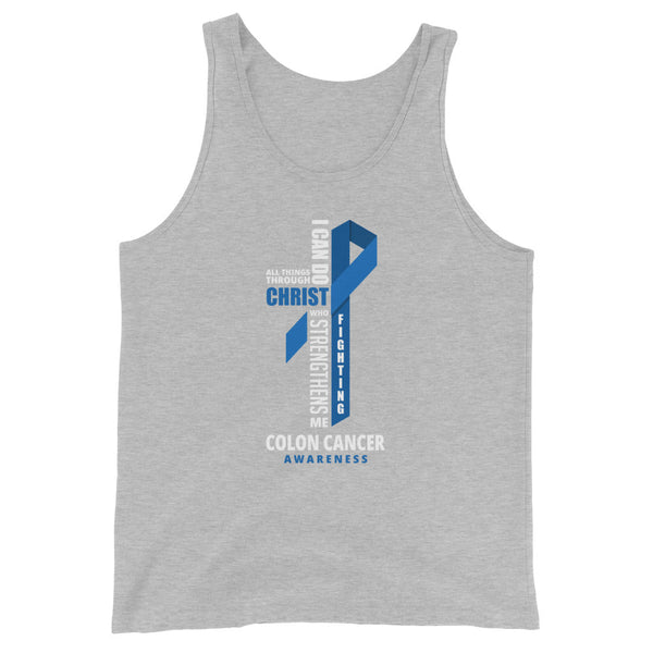 Men's Colon Cancer Christ Tank Top - JohnVsGBMAthletic HeatherXS