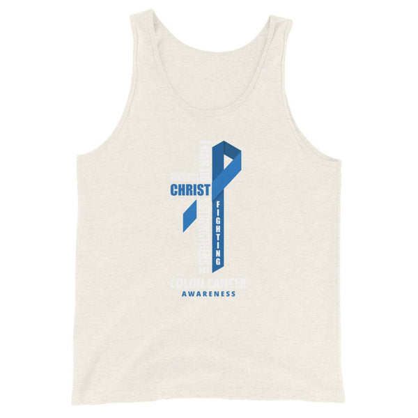 Men's Colon Cancer Christ Tank Top - JohnVsGBMOatmeal TriblendXS