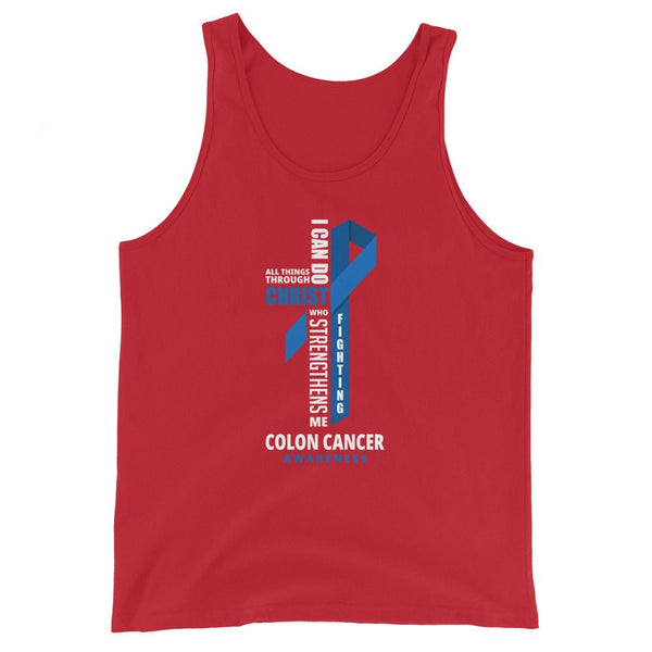 Men's Colon Cancer Christ Tank Top - JohnVsGBMRedXS