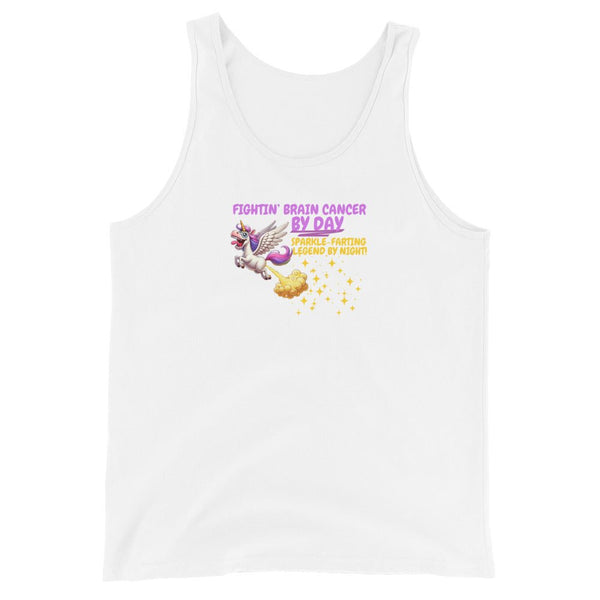 Men's Fighting Cancer by Day Tank Top - JohnVsGBMWhiteXS