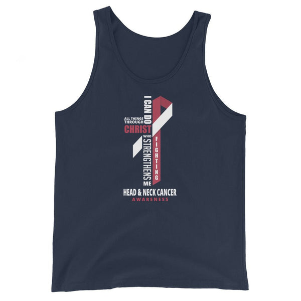 Men's Head and Neck Cancer Christ Tank Top - JohnVsGBMNavyXS