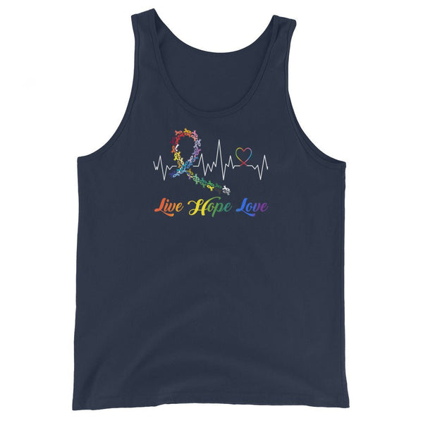 Men's Heart Beat Tank Top - JohnVsGBMNavyXS