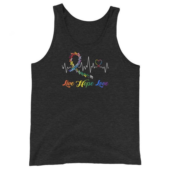 Men's Heart Beat Tank Top - JohnVsGBMCharcoal - Black TriblendXS