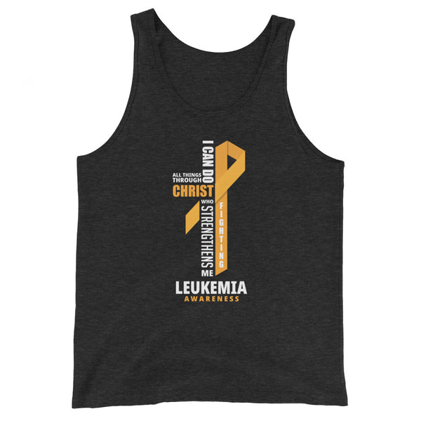 Men's Leukemia Christ Tank Top - JohnVsGBMCharcoal - Black TriblendXS