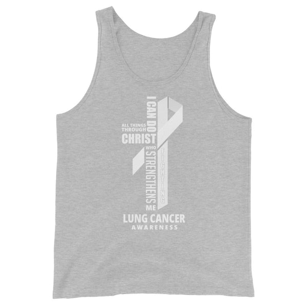 Men's Lung Cancer Christ Tank Top - JohnVsGBMAthletic HeatherXS