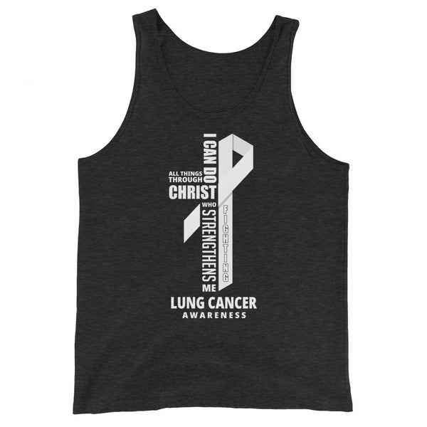 Men's Lung Cancer Christ Tank Top - JohnVsGBMCharcoal - Black TriblendXS