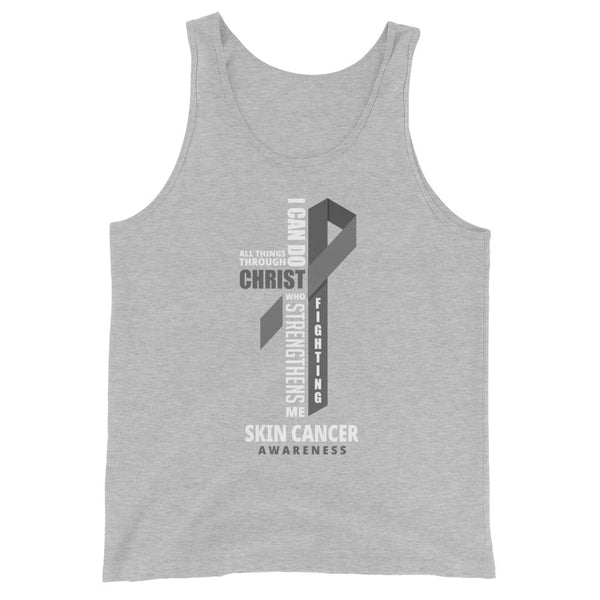Men's Melanoma Cancer Christ Tank Top - JohnVsGBMAthletic HeatherXS