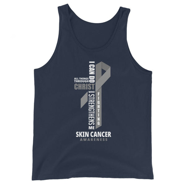 Men's Melanoma Cancer Christ Tank Top - JohnVsGBMNavyXS