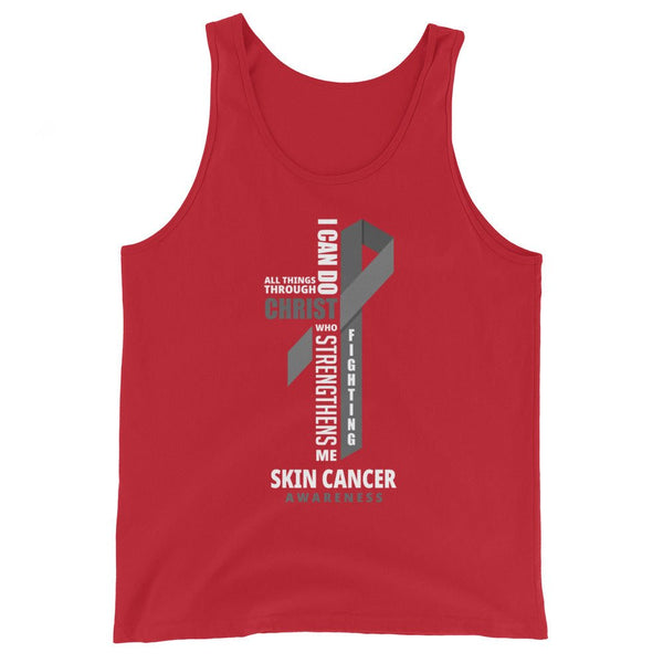 Men's Melanoma Cancer Christ Tank Top - JohnVsGBMRedXS
