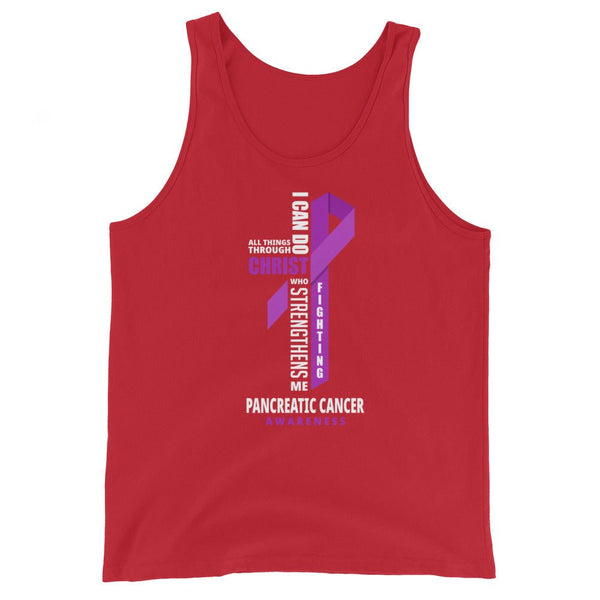 Men's Pancreatic Cancer Christ Tank Top - JohnVsGBMRedXS