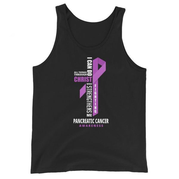 Men's Pancreatic Cancer Christ Tank Top - JohnVsGBMBlackXS