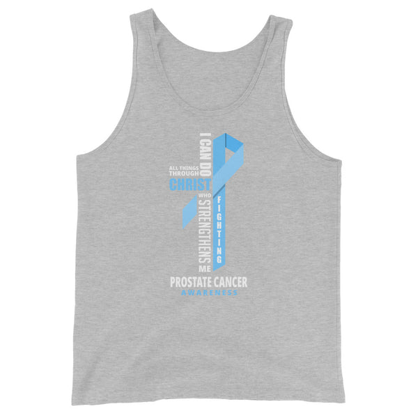 Men's Prostate Cancer Christ Tank Top - JohnVsGBMAthletic HeatherXS