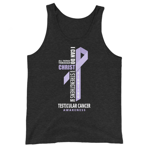 Men's Testicular Cancer Christ Tank Top - JohnVsGBMCharcoal - Black TriblendXS