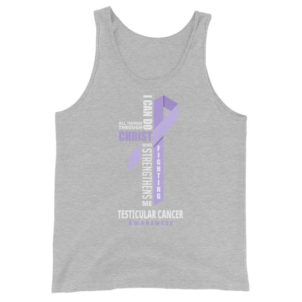 Men's Testicular Cancer Christ Tank Top - JohnVsGBMAthletic HeatherXS
