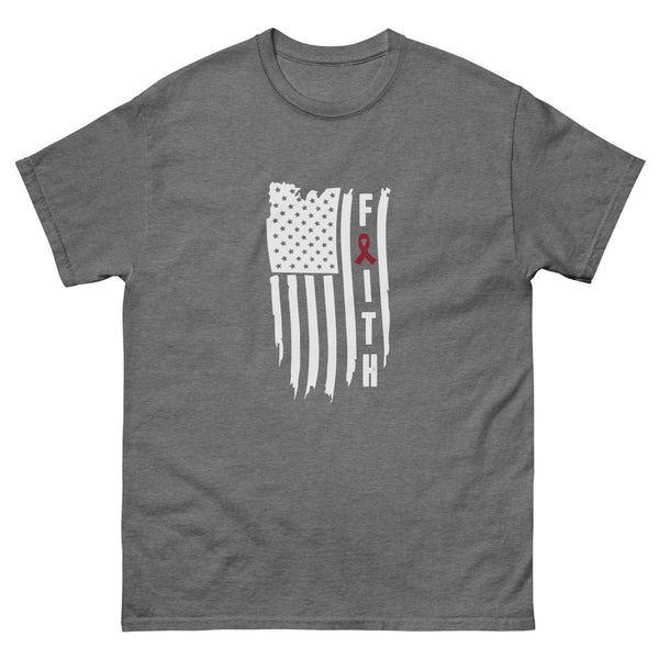 Multiple Myeloma Flag Tee - JohnVsGBMGraphite HeatherS