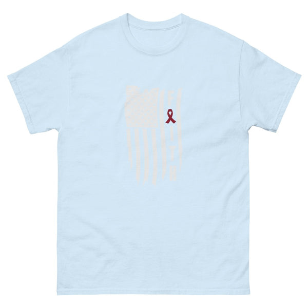 Multiple Myeloma Flag Tee - JohnVsGBMLight BlueS