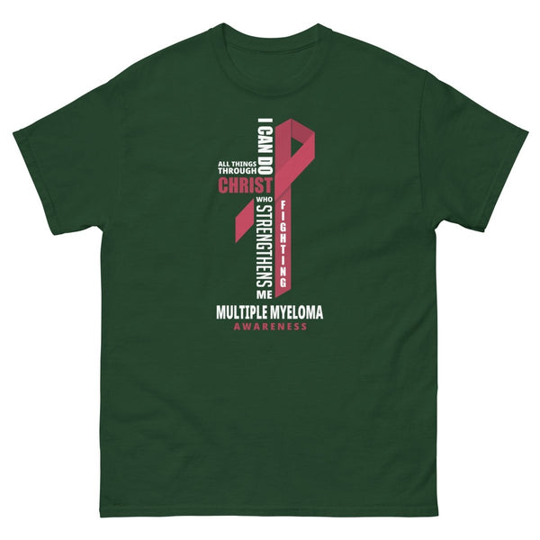 Multiple Myeloma Through Christ Tee - JohnVsGBMForest GreenS