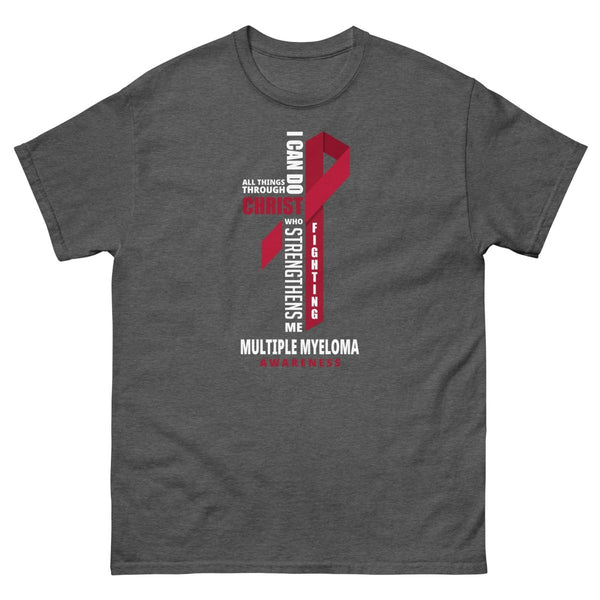 Multiple Myeloma Through Christ Tee - JohnVsGBMDark HeatherS