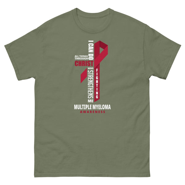 Multiple Myeloma Through Christ Tee - JohnVsGBMMilitary GreenS