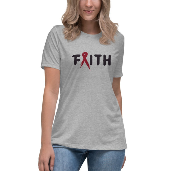 Multiple Myeloma Women's Faith Tee - JohnVsGBMAthletic HeatherS
