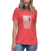 Multiple Myeloma Women's Flag Tee - JohnVsGBMHeather RedS