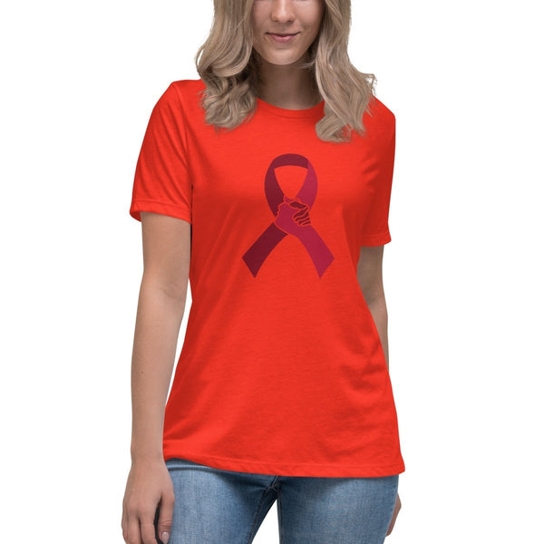 Multiple Myeloma Women's Ribbon Hand Tee - JohnVsGBMPoppyS