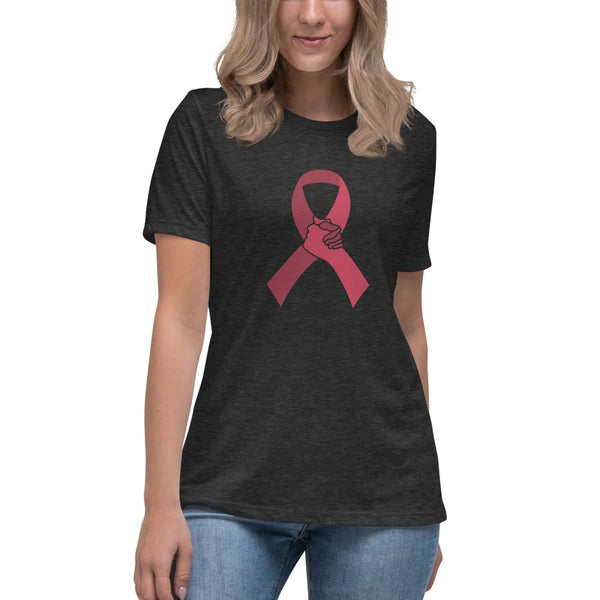 Multiple Myeloma Women's Ribbon Hand Tee - JohnVsGBMDark Grey HeatherS