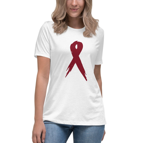 Multiple Myeloma Women's Ribbon Tee - JohnVsGBMWhiteS
