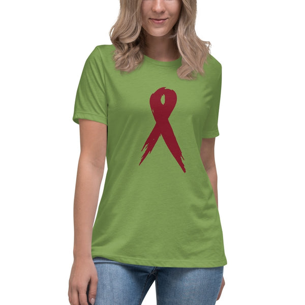Multiple Myeloma Women's Ribbon Tee - JohnVsGBMLeafS