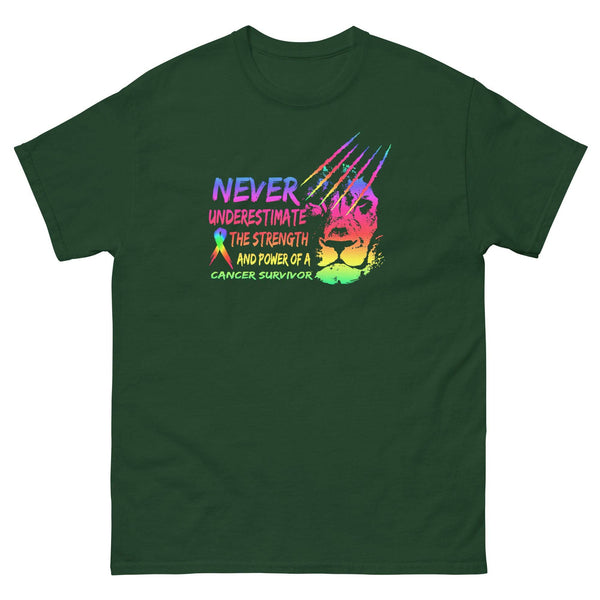 Never Underestimate Cancer Classic Tee - JohnVsGBMForest GreenS