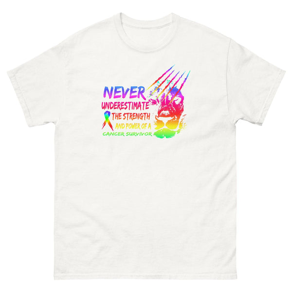 Never Underestimate Cancer Classic Tee - JohnVsGBMWhiteS