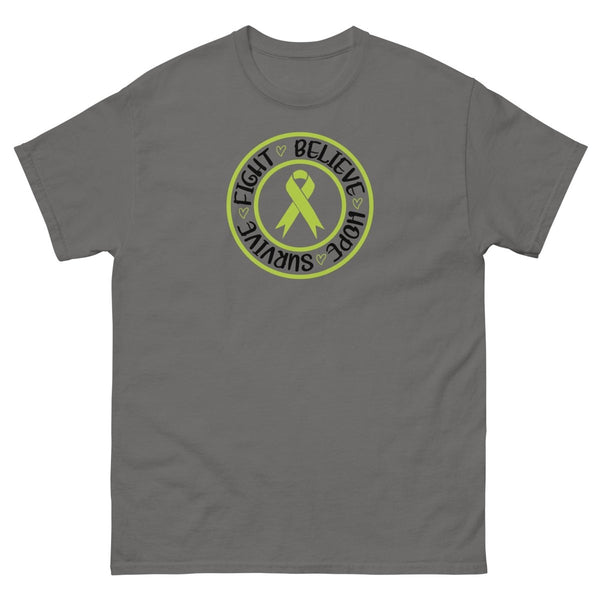 Non - Hodgkin's Lymphoma Survive Circle Tee - JohnVsGBMCharcoalS
