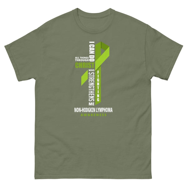 Non - Hodgkin's Lymphoma Through Christ Tee - JohnVsGBMMilitary GreenS