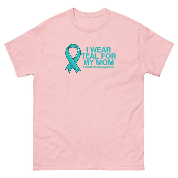 Ovarian Cancer Mom Teal Tee - JohnVsGBMLight PinkS