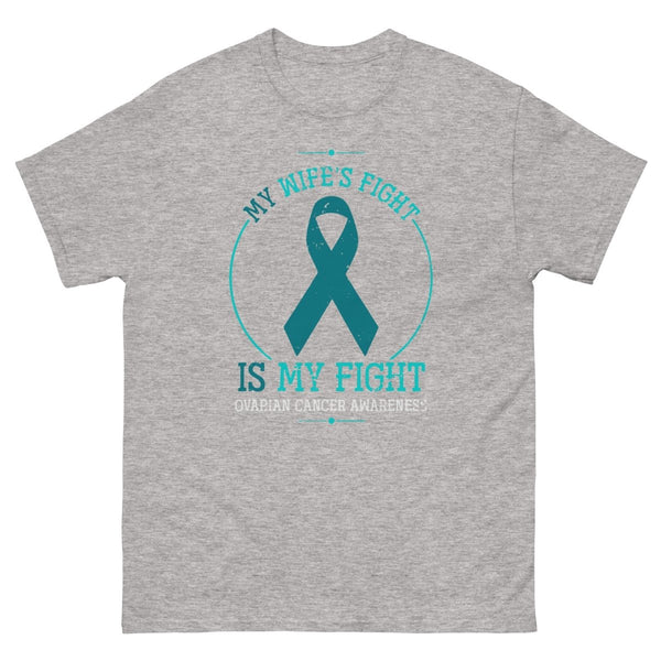 Ovarian Cancer Wife Fight Tee - JohnVsGBMSport GreyS
