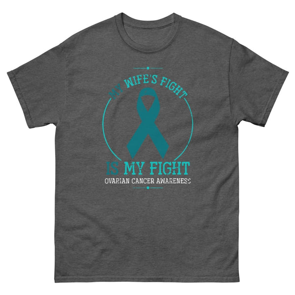 Ovarian Cancer Wife Fight Tee - JohnVsGBMDark HeatherS