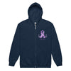 Pancreatic Cancer Zip Up Survivor Hoodie - JohnVsGBMNavyS