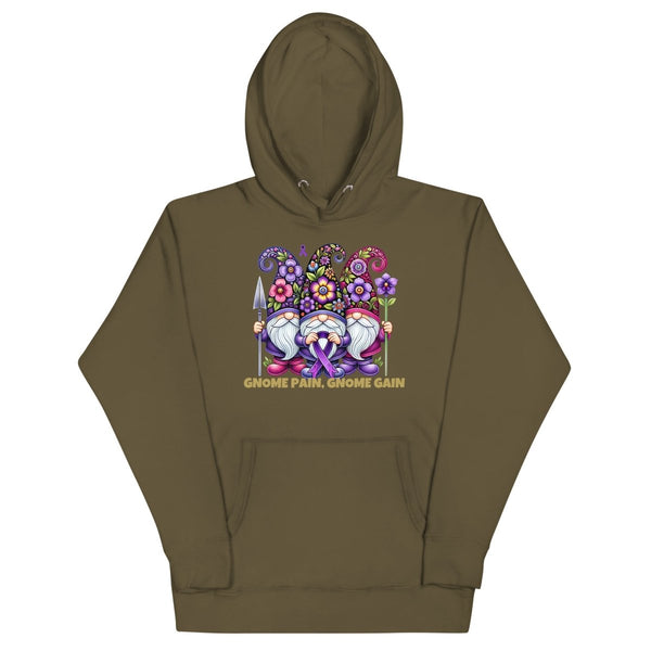 Pancreatic Gnome Pain Gain Hoodie - JohnVsGBMMilitary GreenS