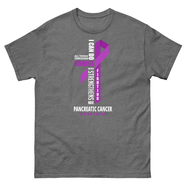 Pancreatic Through Christ Tee - JohnVsGBMGraphite HeatherS