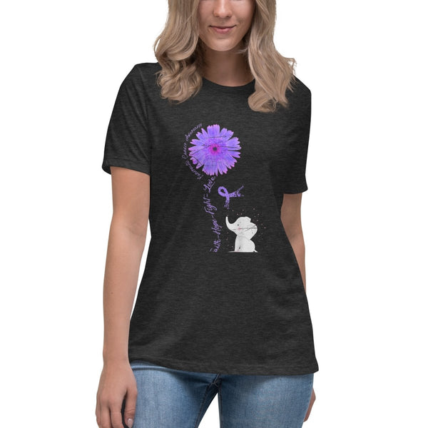 Pancreatic Women's Elephant Tee - JohnVsGBMDark Grey HeatherS