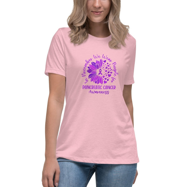 Pancreatic Women's Flower Tee - JohnVsGBMPinkS