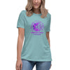 Pancreatic Women's Flower Tee - JohnVsGBMHeather Blue LagoonS