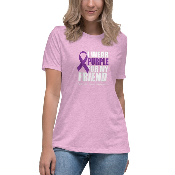 Pancreatic Women's Friends Tee - JohnVsGBMHeather Prism LilacS