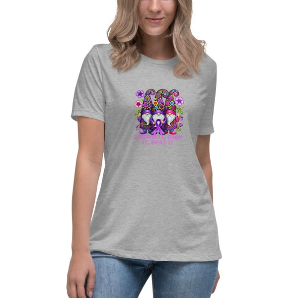 Pancreatic Women's Gnome Beat Tee - JohnVsGBMAthletic HeatherS