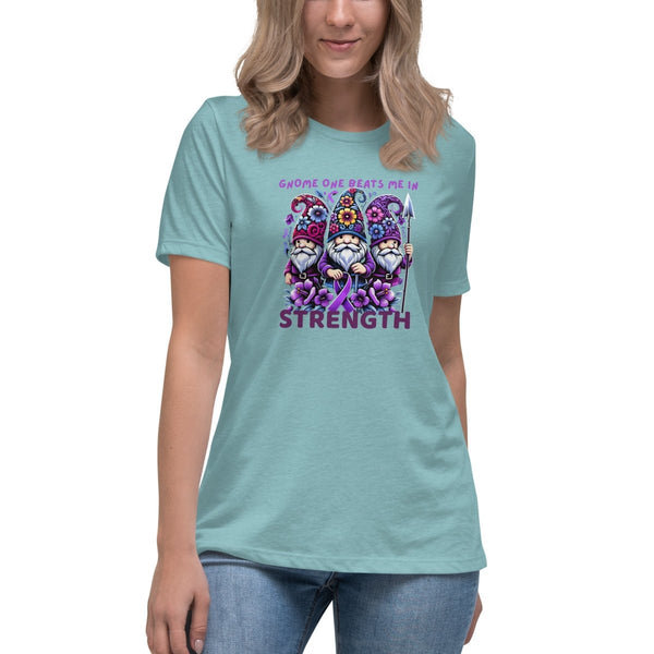 Pancreatic Women's Gnome Beats Me Tee - JohnVsGBMHeather Blue LagoonS