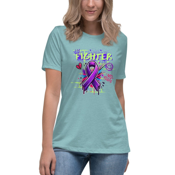 Pancreatic Women's Graffiti Tee - JohnVsGBMHeather Blue LagoonS